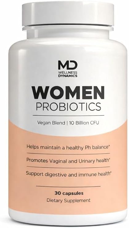 – Women’s Probiotics – Vaginal Urinary Digestive Gut Balance Skin Support Daily Probiotic Supplement Vegan Capsules – 30 Count