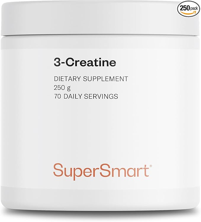 Supersmart - 3-Creatine - with Creatine Monohydrate - Physical Performance & Muscle Stimulator - Increase Faster Post-Exercise Recovery | Non-GMO & Gluten Free - 250 g