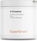 Supersmart - 3-Creatine - with Creatine Monohydrate - Physical Performance & Muscle Stimulator - Increase Faster Post-Exercise Recovery | Non-GMO & Gluten Free - 250 g
