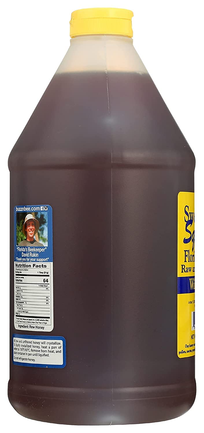 Buzzn Bee Raw Florida Honey - Unpasteurized and Unfiltered (Wildflower, 6 Pound)