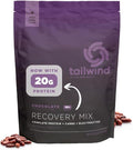 Tailwind Nutrition Recovery Mix, 20 Grams Complete Protein, Carbohydrates, and Electrolytes Powder Drink Mix for Post-Workout, Free of Gluten, Soy, and Dairy, Vegan, 20 Servings, Chocolate