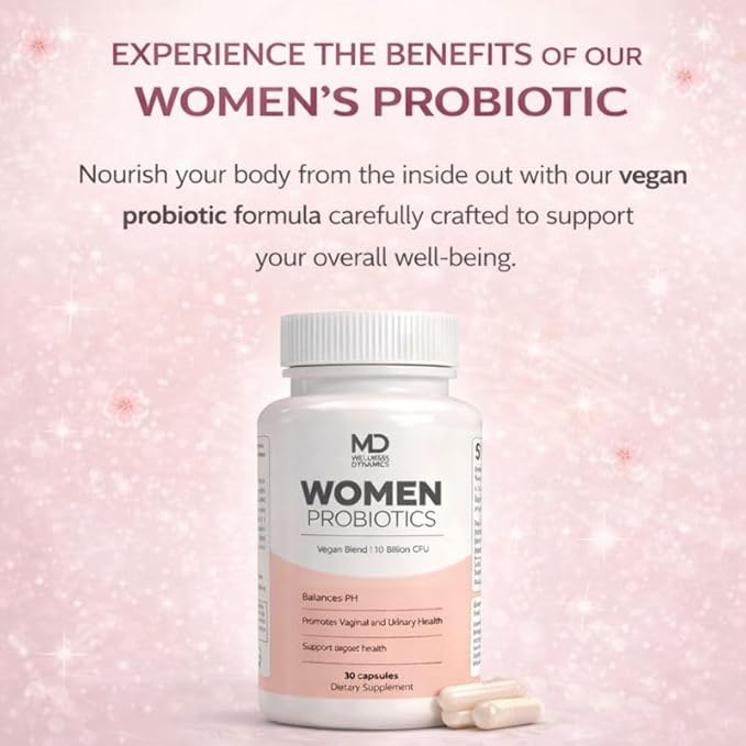– Women’s Probiotics – Vaginal Urinary Digestive Gut Balance Skin Support Daily Probiotic Supplement Vegan Capsules – 30 Count