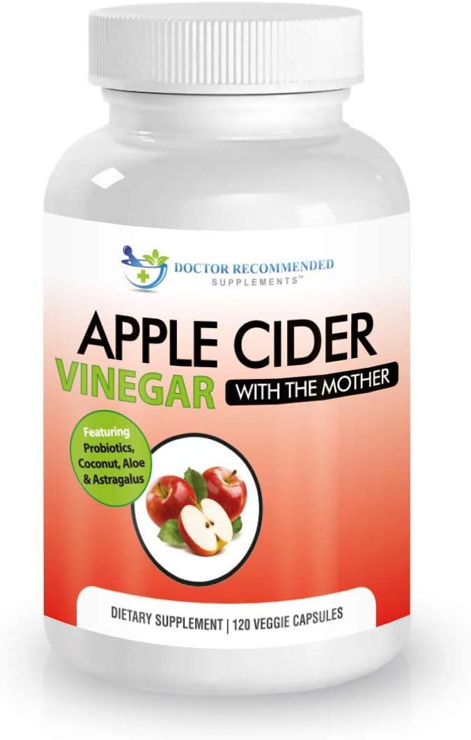Apple Cider Vinegar Capsules - 100% Organic Apple Cider Vinegar Pills 1500 mg - Natural Digestion, Immune Booster Support & Cleansing Supplement with Probiotics - Made in The USA