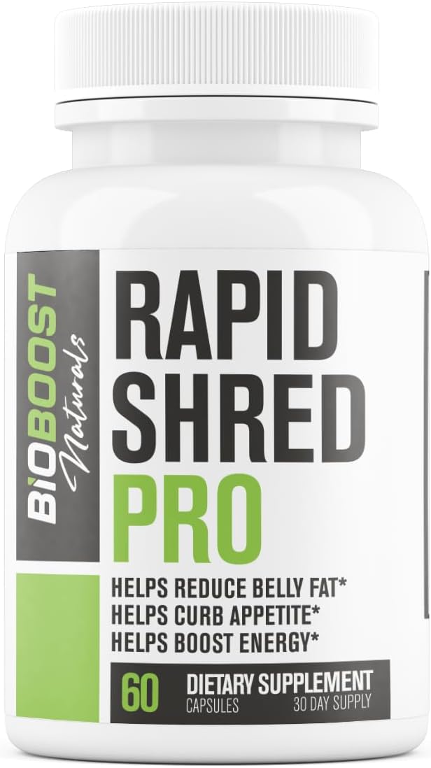 Rapid Shred PRO Series | Supports GLP-1 Pathway Function | Weight Loss Pills for Women & Men | & Fat Burner to Boost Metabolism, Appetite Suppressant| 3rd Party Tested Supplement - 60 Pills