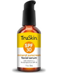 TruSkin Sunscreen Serum for Face – SPF 30 Universal Tinted Mineral Sunscreen Face Serum – Lightweight Transparent Finish – Zinc Oxide, Vitamin C, Hyaluronic Acid, Ceramides, All Skin Types, 1 fl oz