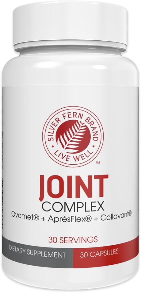 Silver Fern Brand Joint Complex – Daily Joint Support with AprèsFlex Boswellia, Ovomet Eggshell Membrane & Type II Collagen – 120 Capsules, 30-Day Supply