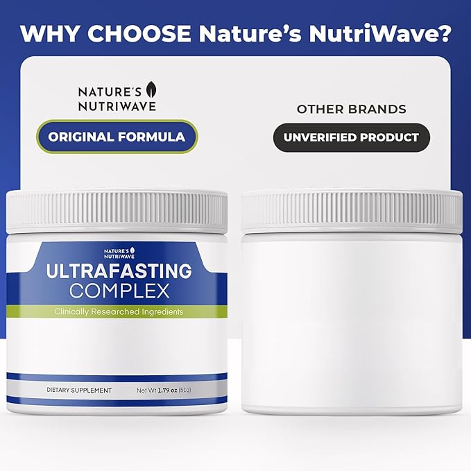 UltraFasting Complex Powder – Natural Supplement with Niacin, Vitamin B12 & Chromium – Made in The USA,Non-GMO, Easy-to-Use, 1 Month Supply, 1.79oz, 51g