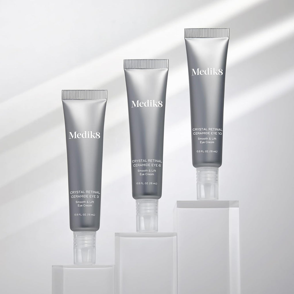 Medik8 Crystal Retinal Ceramide Eye 6 - Gentle Vitamin A Eye Cream - Reduces Appearance of Wrinkles - Perfect for Sensitive Skin - 0.5 oz