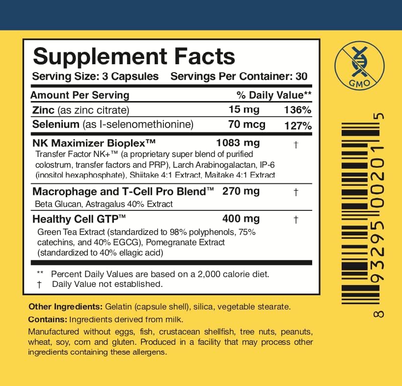 Researched Nutritionals Liposomal Glutathione (450mg) + Colostrum & Mushrooms Supplement for Immune Support - Enhanced Immunity Duo - Tri-Fortify Orange + Transfer Factor Multi-Immune (2 Piece Set)