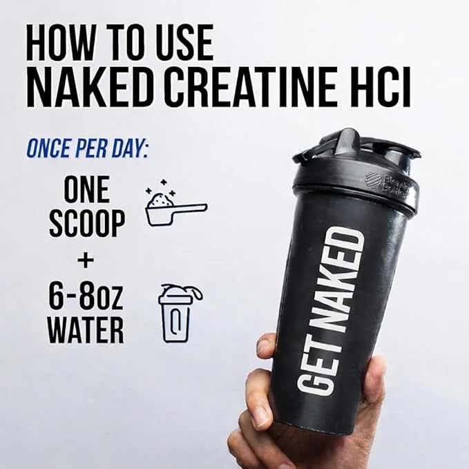 NAKED Lean Creatine HCI Powder - Raspberry Lime, Vegan, Non-GMO, Gluten-Free, No Fillers, Supports Muscle Growth & Strength - 68 Servings