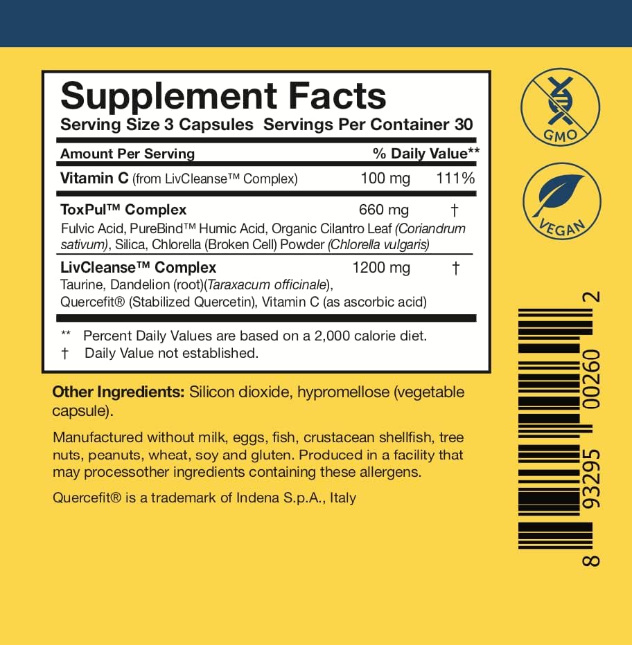 Researched Nutritionals Revitalized Detox Duo - for Immune Support, Liver Health or A Full Body Detox Cleanse - Tri-Fortify Watermelon Liposomal Glutathione (450mg) Liquid & ToxinPul (2 Piece Set)