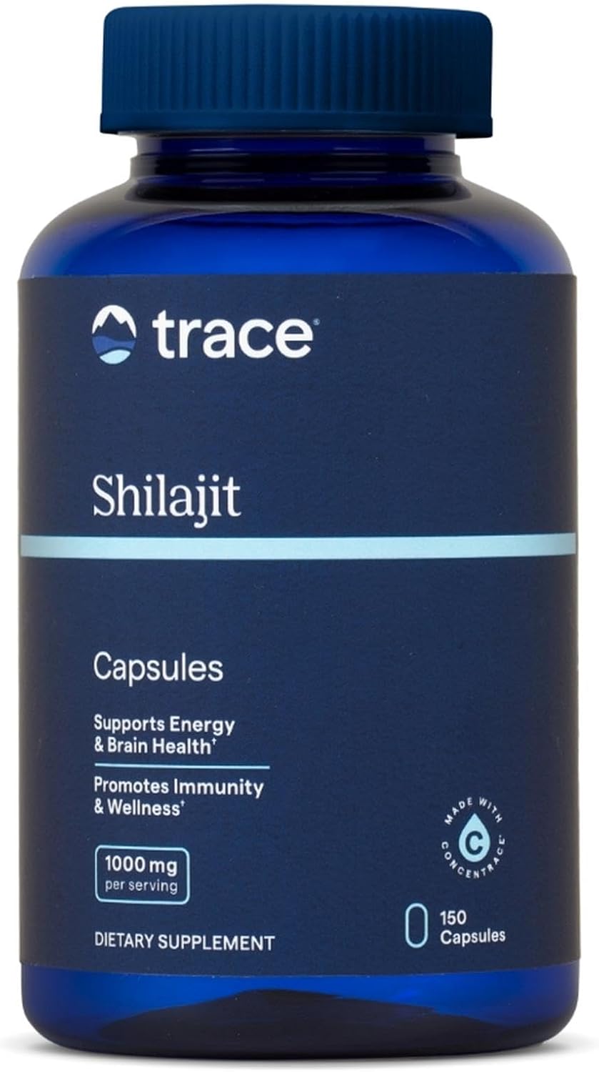 Trace Minerals Shilajit 1000mg - Mineral Supplement Support for Brain Health & Immune Function - Healthy Energy Support Formula with Shilajit Extract & Trace Minerals - 150 Capsules (75 Servings)