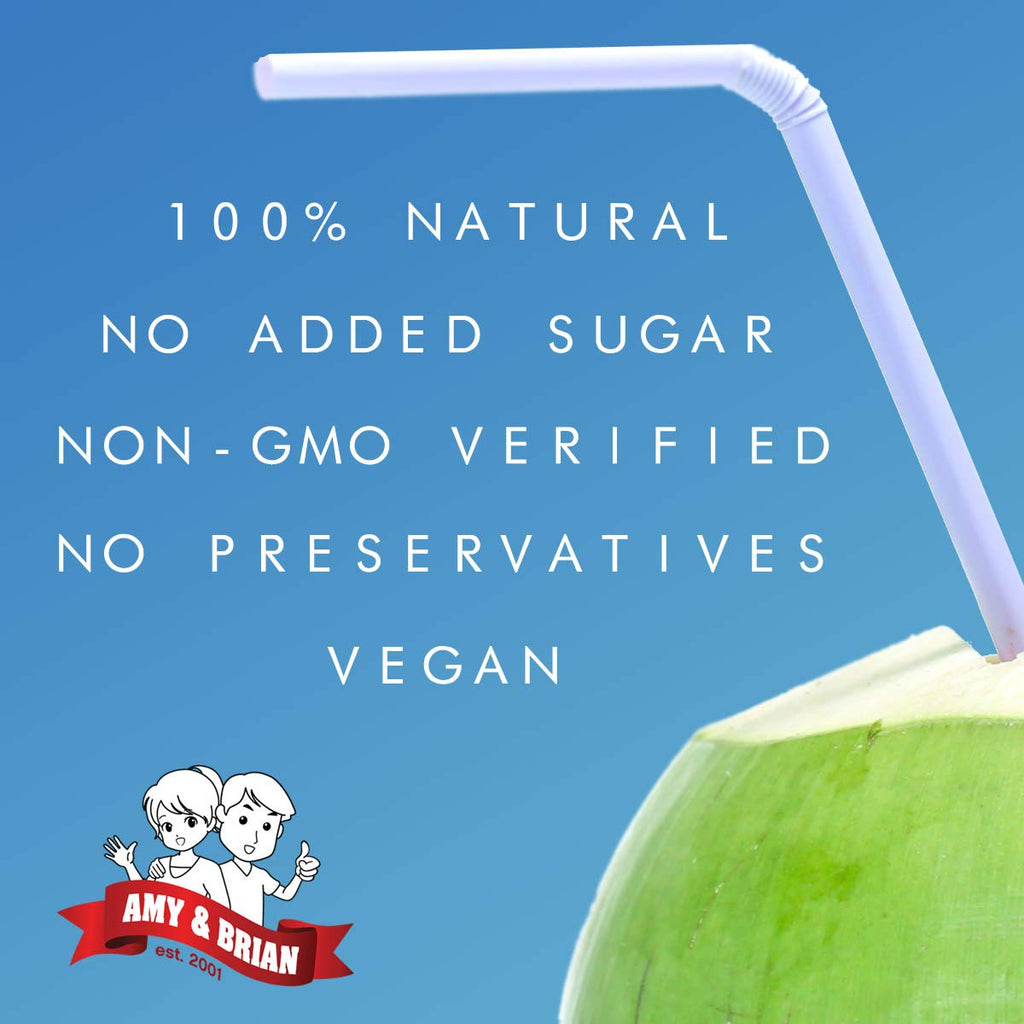 Amy & Brian Pure Coconut Water, 1 Liter (Pack of 6), Best Tasting Coconut Water, Non-GMO & No Added Sugar, Refreshing & Hydrating Real Coconut Water