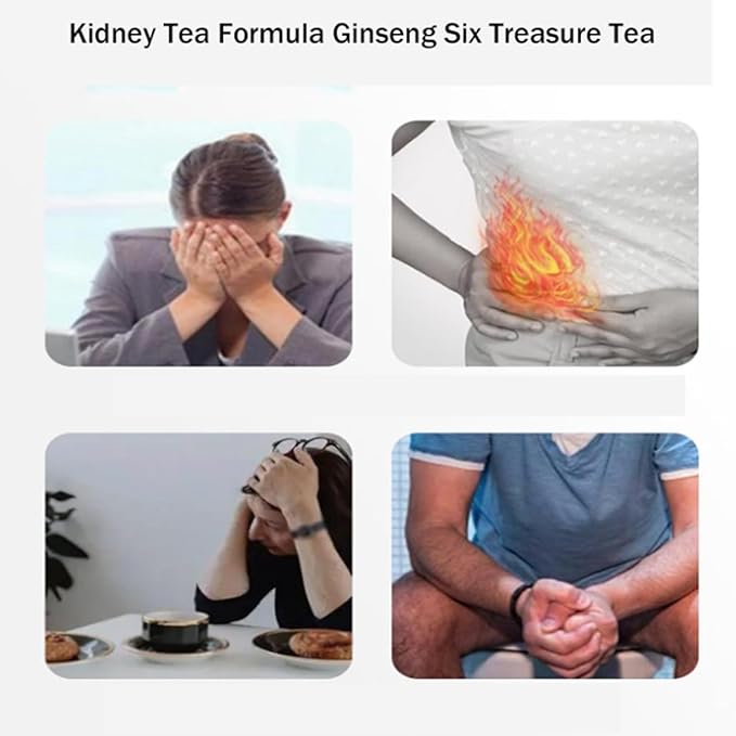 Ginseng & Mulberry Herbal Tea,Ginseng Five Treasures Tea, Kidney Formula Six Treasure Teas, Wolfberry Mulberry Herbal Goji Berry Red Date Teas Formula Traditional Chinese Blend (20bags)