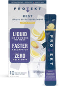 GABA L Theanine Supplement | Melatonin-Free Sleep Aid for Adults | Valerian Root for Night Support & Restful Sleep | GABA Calm Liquid Drink Mix for Adults | Lemon Ginger, Pack of 10