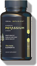 Potassium Citrate 1430mg - Heart & Kidney Health, Electrolyte Balance, Nerve Function - Elemental Potassium 500mg (240 Capsules) Vegan