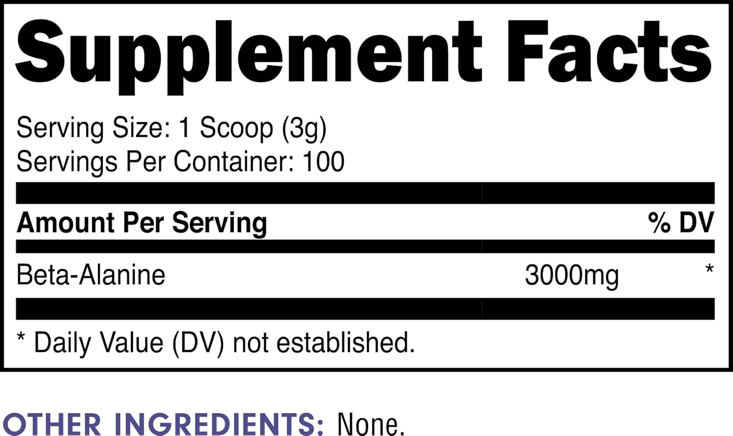 Bucked Up Beta Alanine 300mg Powder, Non-GMO, Gluten-Free, Unflavored (100 Servings)