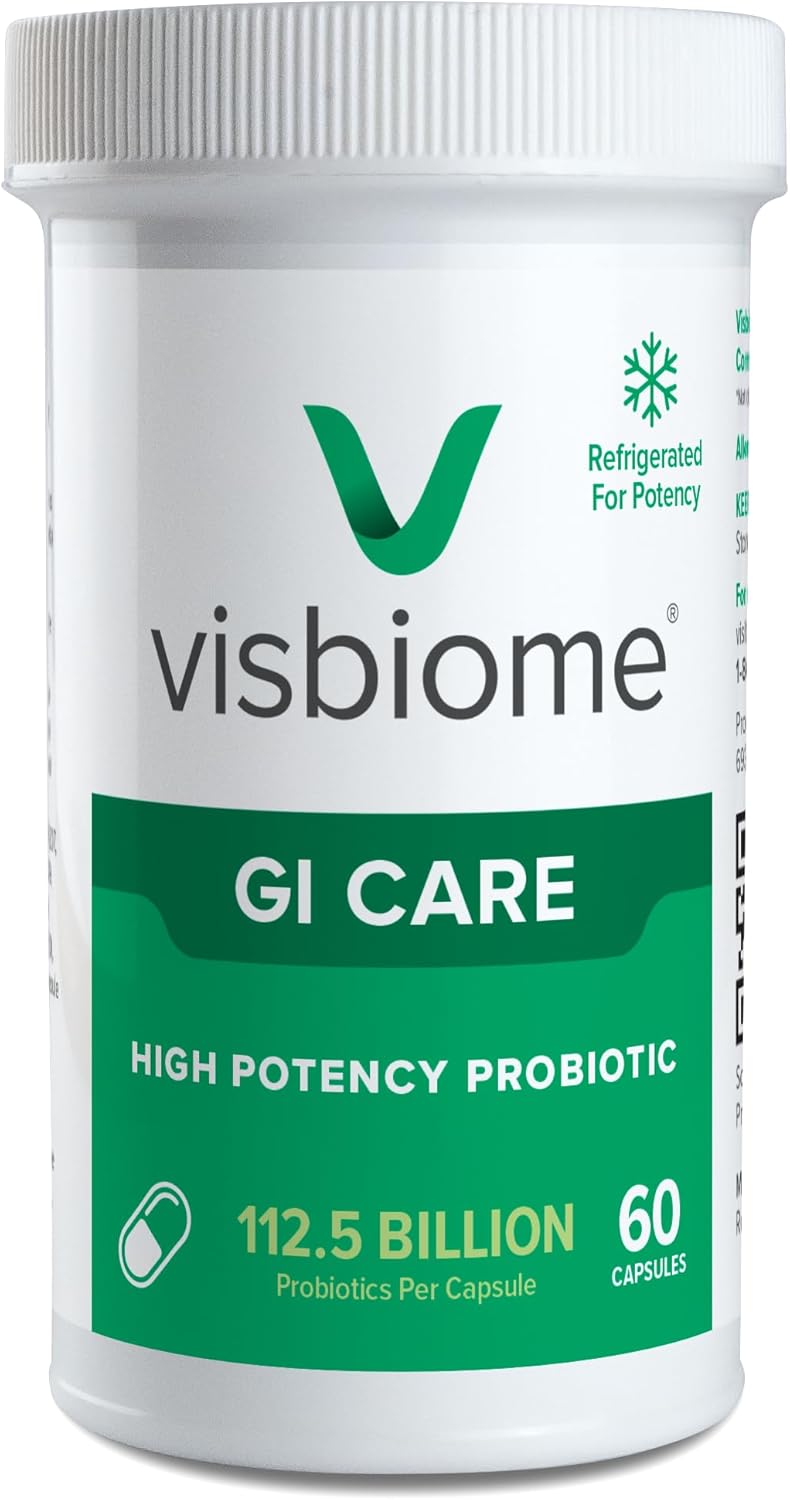Visbiome® GI Care - High Potency Probiotic - 112.5 Billion CFU Live Probiotics, Original De Simone Formulation, Made in USA, 60 Capsules.