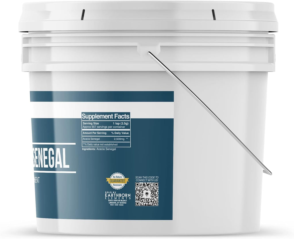 Earthborn Elements Acacia Senegal 1 Gallon, Natural Prebiotic, Resealable Plastic Bucket