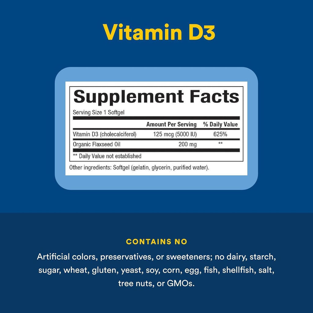 Natural Factors Vitamin D3 5000 IU 240/SG (Multi-Pack)