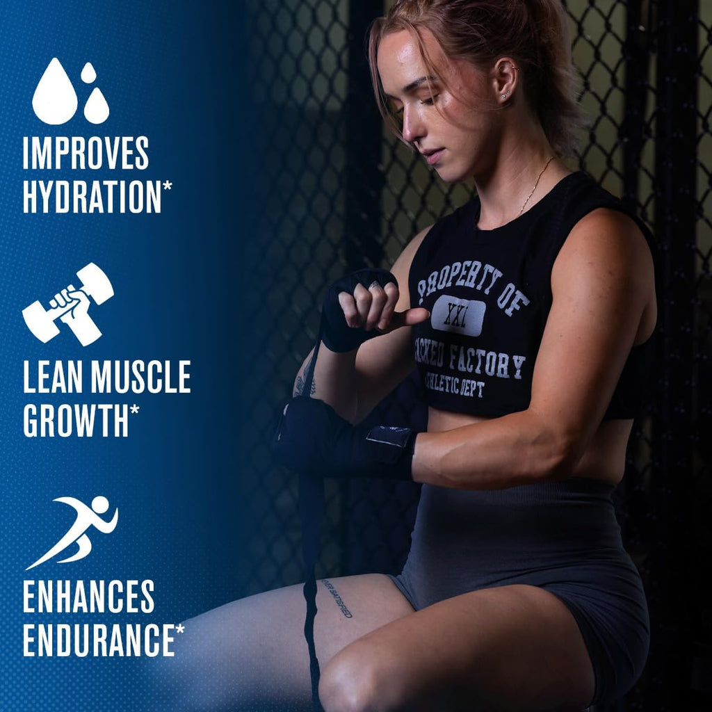 Jacked Factory Creatine + Electrolytes - Creatine Monohydrate with Taurine, Calcium, Sodium, & Potassium to Increase Muscle Growth, Strength, Hydration, & Endurance - 50 Servings, Peach Mango