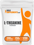 BulkSupplements.com L-Theanine Powder - L-Theanine Supplement, L-Theanine 200mg - Amino Amino Supplement, Pure & Gluten Free, 200mg per Serving, 250g (8.8 oz) (Pack of 1)