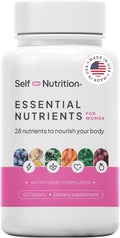 Vegan Multivitamins for Women - Once Daily - 28 Nutrients - Boost Energy, Sleep, Hair, Skin, Nails & Reduce Cravings - Keto, Vegan, Gluten Free, USA, 2-Months Supply