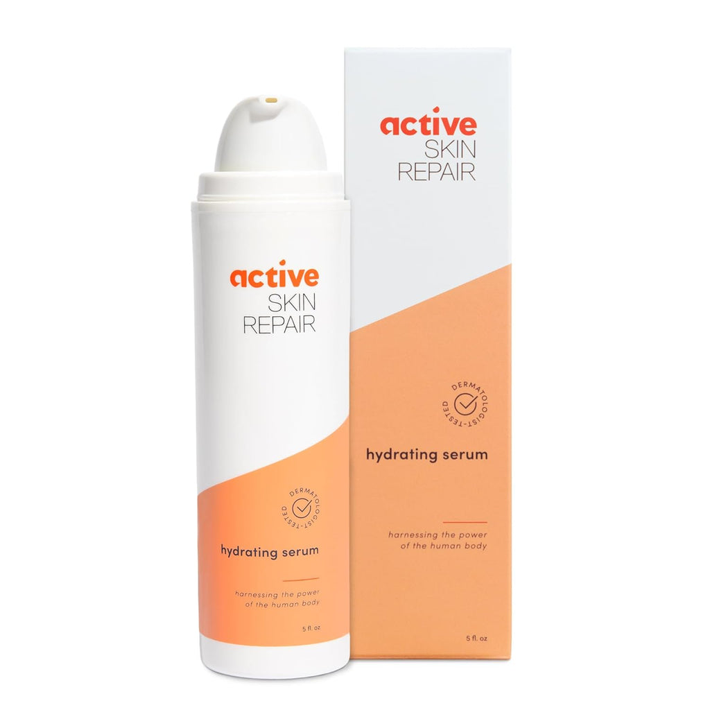 Active Skin Repair Face and Body Hydrating Serum, EWG Certified Hyaluronic Acid for All Skin Types, Dermatologist-Tested Moisturizing Anti-Aging Serum with Ceramides & Niacinamide, 5 fl. oz.