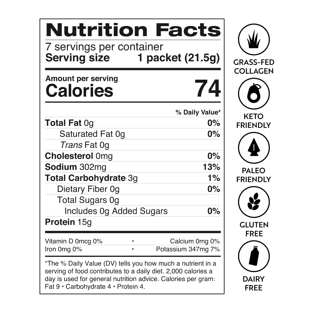 Dr. Kellyann Thai Lemongrass Bone Broth Packets (7 Servings) – 16g Protein, Grass-Fed Hydrolyzed Collagen, Keto & Paleo-Friendly