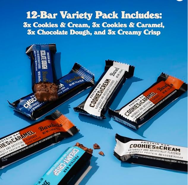 Barebells Protein Bars People's Choice Variety Pack - 24 Bars (2 Packs of 12), 20g High Protein Treats - Chocolate Nutrition Bars with No Added Sugar - On-The-Go Breakfast or Post-Workout Snack.