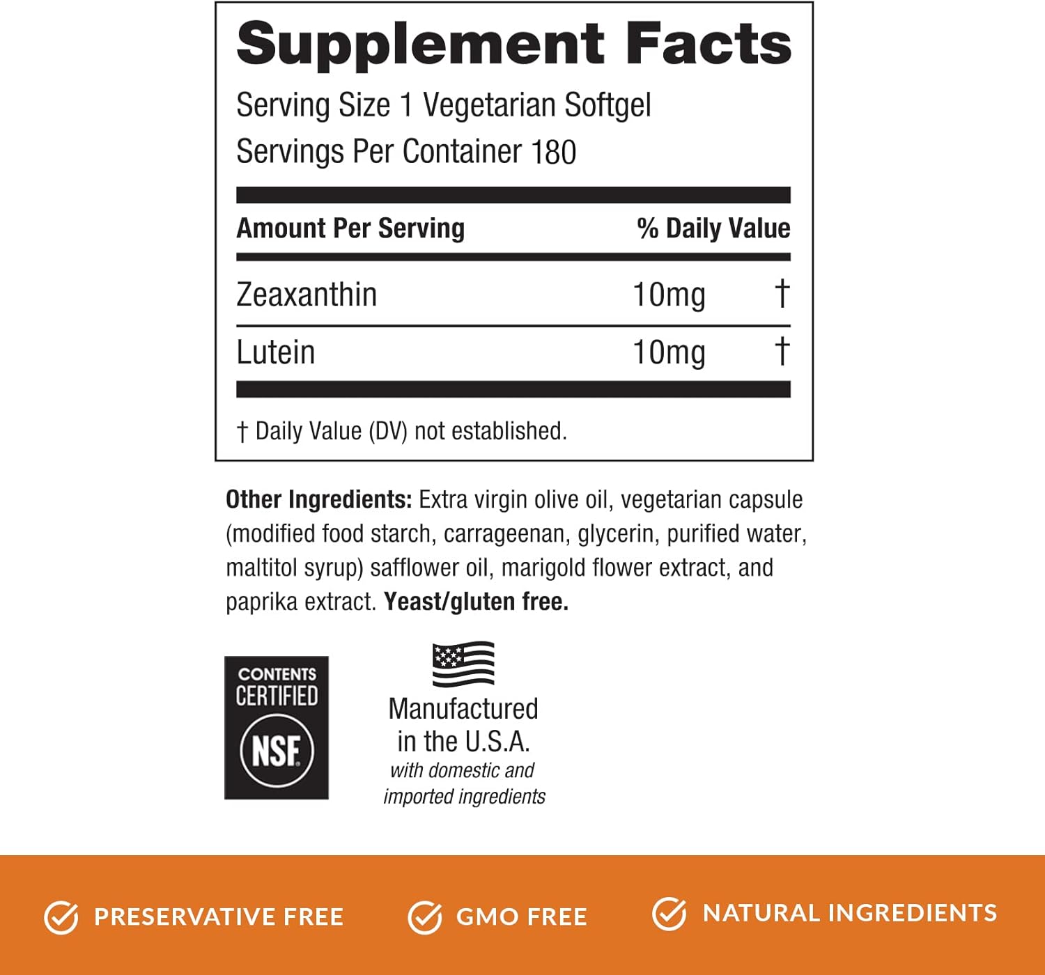 EyePromise Zeaxanthin + Lutein Eye Vitamin - 180 Softgels Capsules Made with Natural Ingredients for Diets Including Gluten Free and Vegetarian (3-Month Supply (180 softgels))
