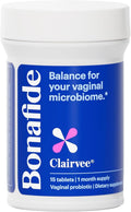 Bonafide Clairvee Vaginal Probiotic for Relief from Odor, Itching & Discharge, 1-Month Supply (15 Capsules)
