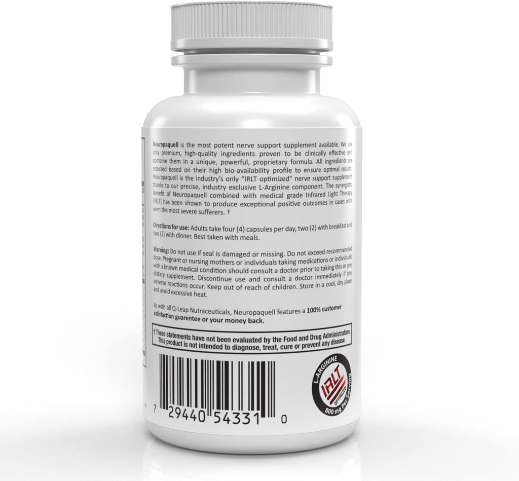 Platinum Health Alpha Lipoic Acid for Neuropathy Nerve Pain Support, Supplement, B Vitamins, L Arginine, All Natural Maximum Strength Neuropaquell for Discomfort in Feet, Hand, Toes,120 Capsules,800mg