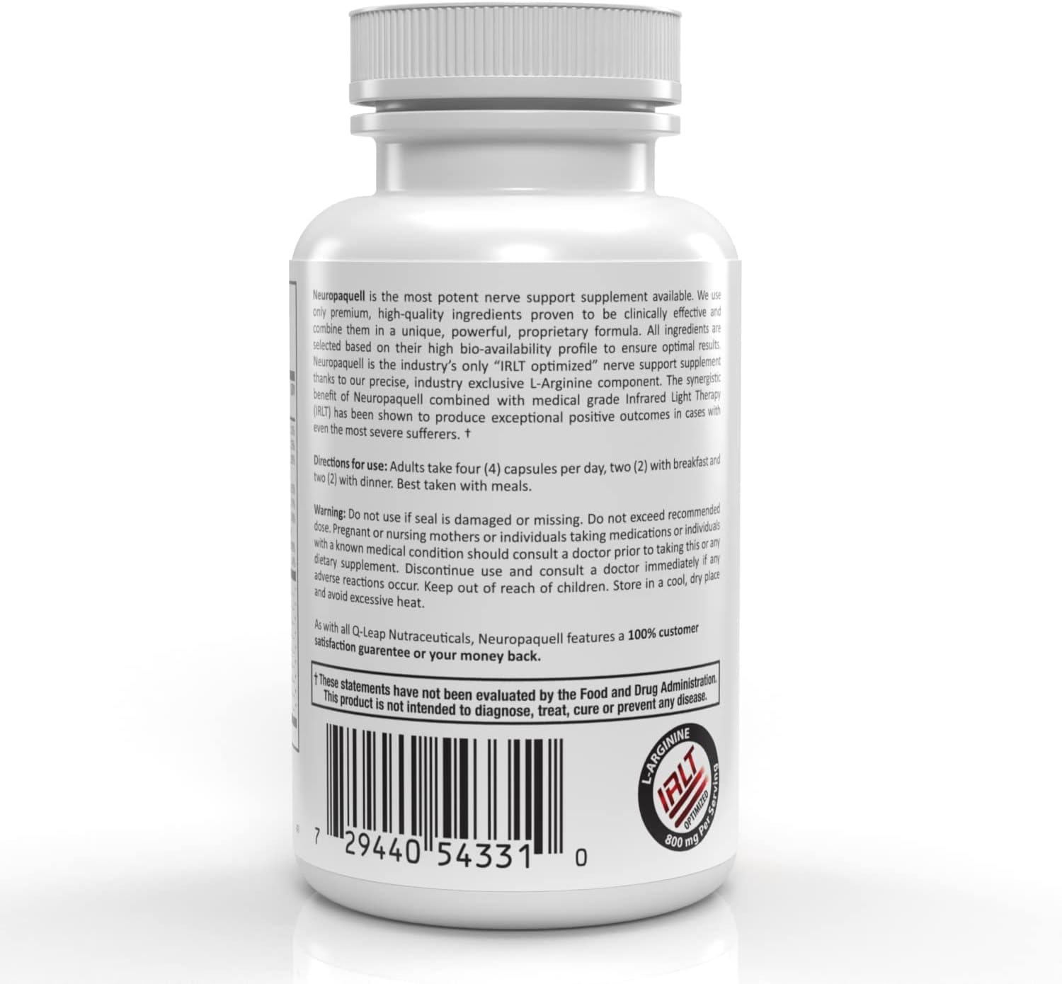 Platinum Health Alpha Lipoic Acid for Neuropathy Nerve Pain Support, Supplement, B Vitamins, L Arginine, All Natural Maximum Strength Neuropaquell for Discomfort in Feet, Hand, Toes,120 Capsules,800mg