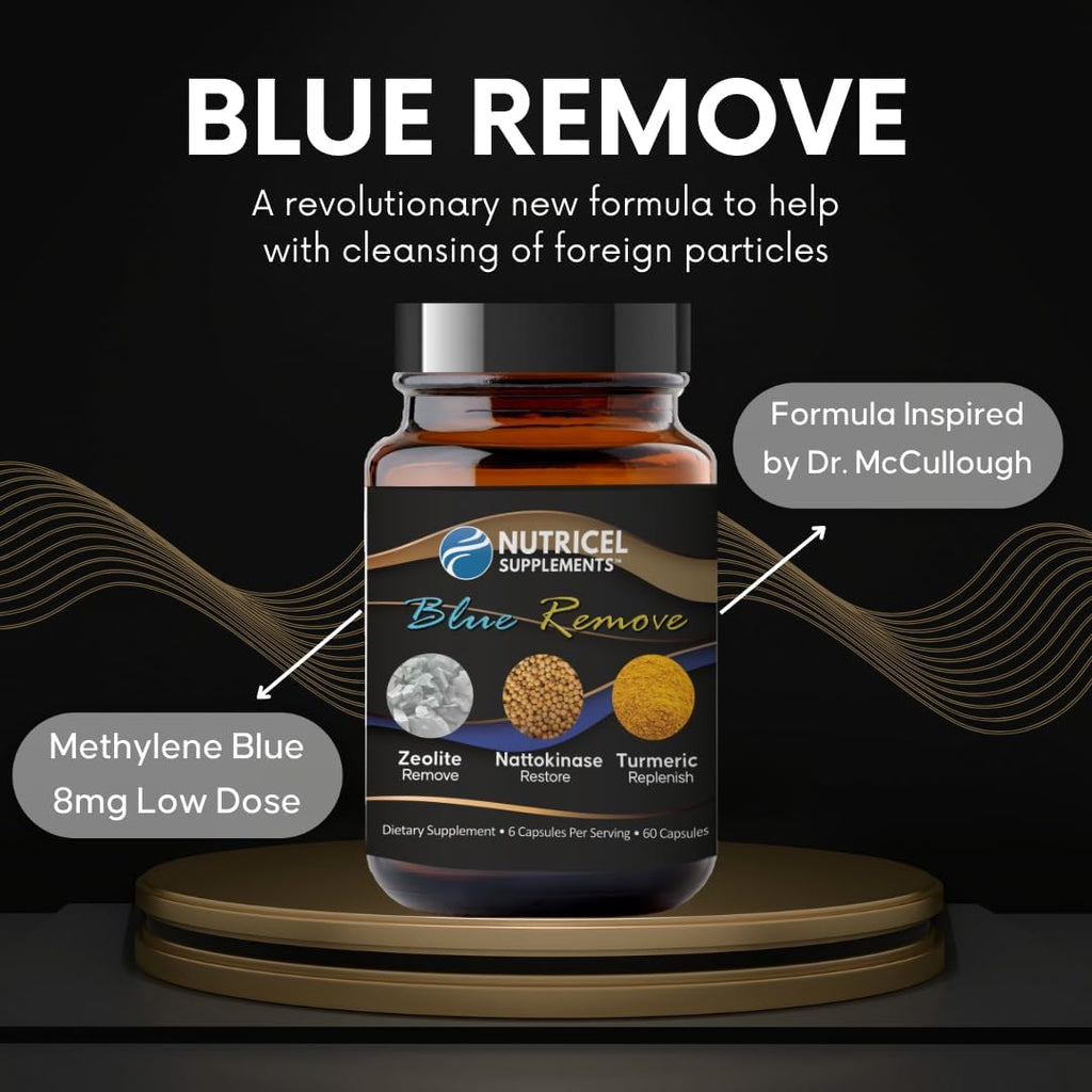 Methylene Blue Pharmaceutical Grade Capsules, with Added Micronized Zeolite, Nattokinase (Non-GMO), Turmeric, Bromelain, and NAC in Cleansing Formula Inspired by Dr. McCullough