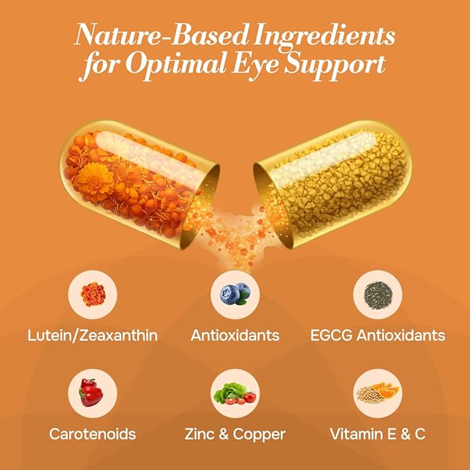 Macutene Protect Eye Vitamins for Macular Support Areds 2 with Lutein and Zeaxanthin Supplements (25mg/5mg) – Doctor Formulated Bilberry Supplement for Eyes, Lab Tested, Vegan (60 Capsules)