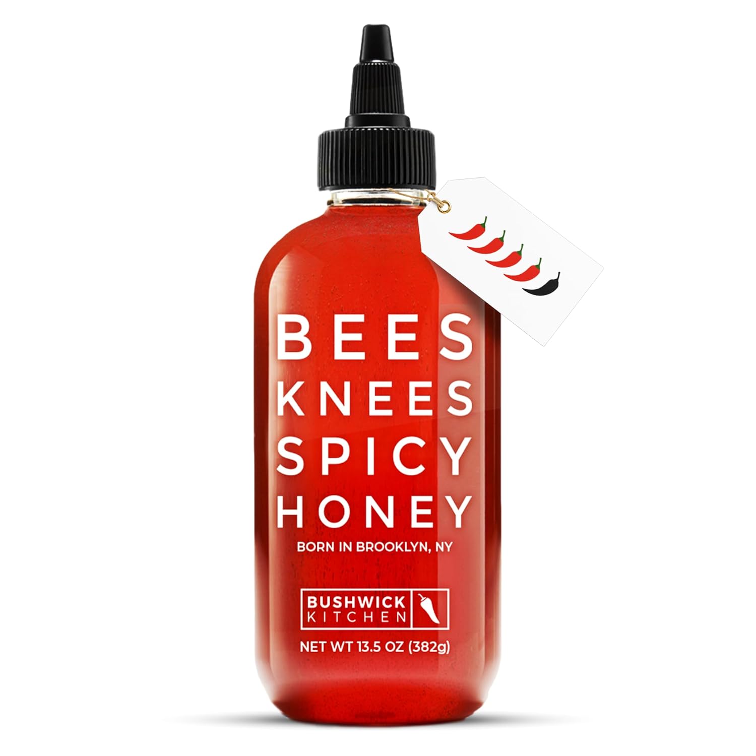 Bees Knees Spicy Hot Honey – Raw Habanero Infused Honey, Sweet & Spicy Drizzle for Pizza, Fried Chicken & Biscuits | Unfiltered, Gluten-Free, Made in USA, 12.5 oz