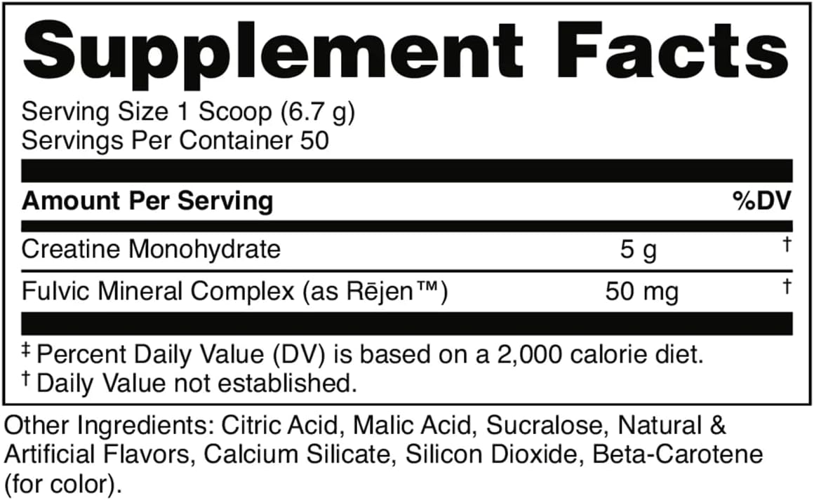 Bucked Up Mango Pineapple Creatine for Women and Men - Easy to Mix Vegetarian - Flavored Creatine Monohydrate Powder - Made in USA - 5G Per Serving - 50 Servings - 250 Grams Per Container