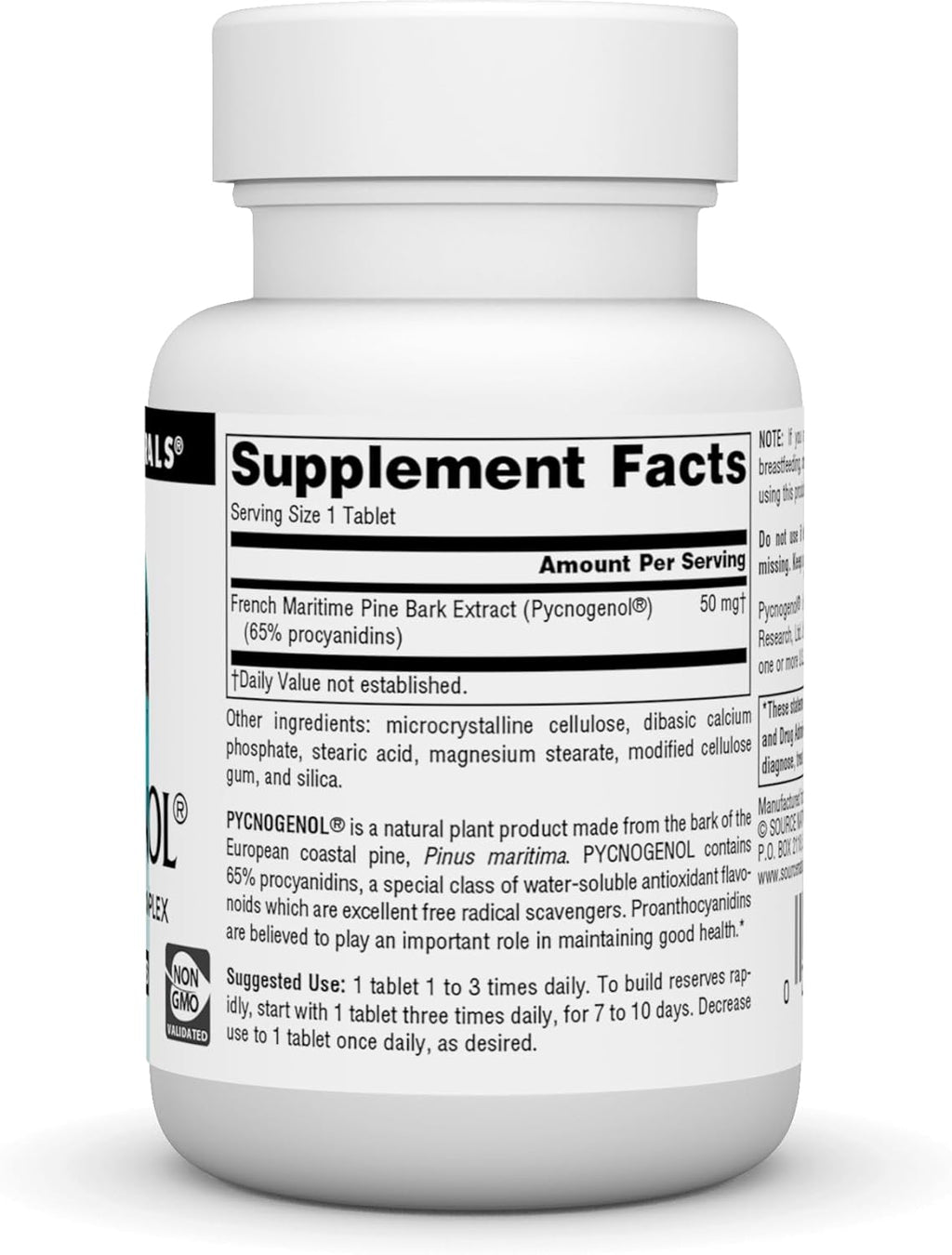 Source Naturals Pycnogenol 50 mg Proanthocyanidin Complex - 60 Tablets