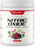 Snap Supplements Organic Beet Root Powder, Nitric Oxide Superfood Supplement with Beets, B Vitamins, Pomegranate & Red Spinach for Energy, Heart Health & Circulation Support, 30 Servings, Cherry Lime