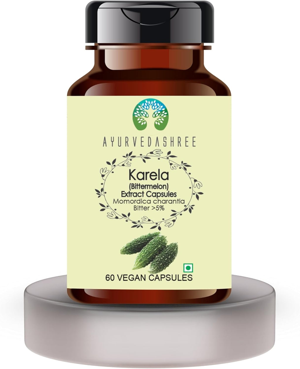 Karela Extract 500mg - 60 Vegetarian Capsules|Momordica Charantia| All Natural | 100% Vegan | Gluten-Free | GMP Certified