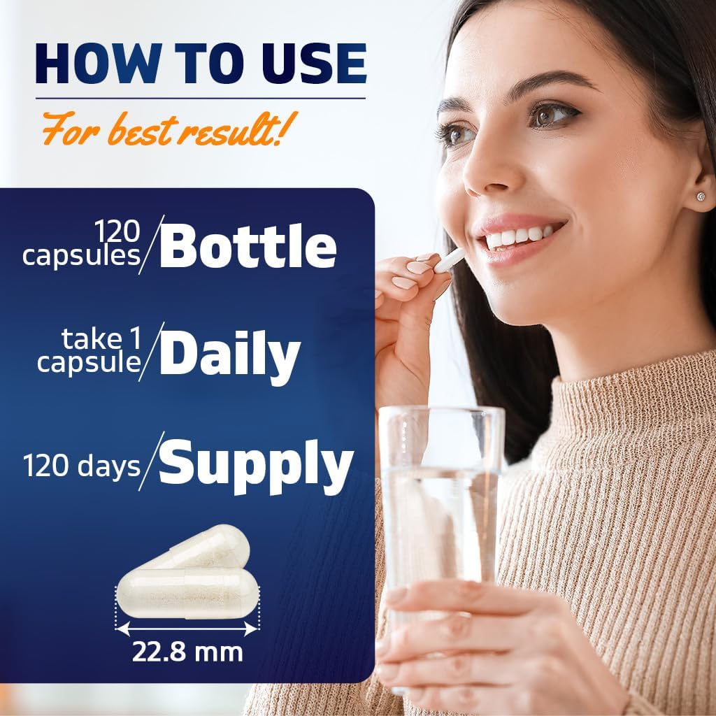 Vitamatic Hyaluronic Acid Supplements 200mg - Supports Healthy Connective Tissue and Joints - Promote Youthful Healthy Skin - 120 Capsules