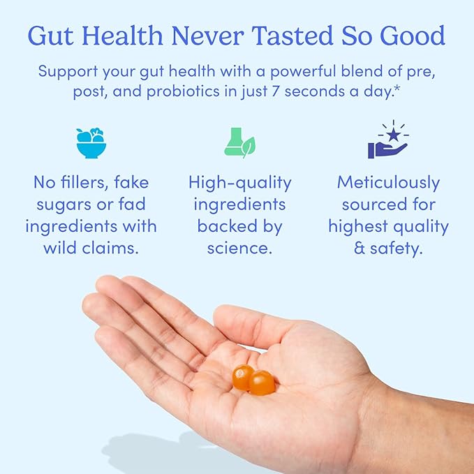 FIRST DAY 3 in 1 Probiotics for Men - Prebiotic, Probiotic & Postbiotic Supplement – Mens Probiotic for Digestive Health, Oral Health, Immune Function, Energy, Gut Health for Men – 30-Day Supply