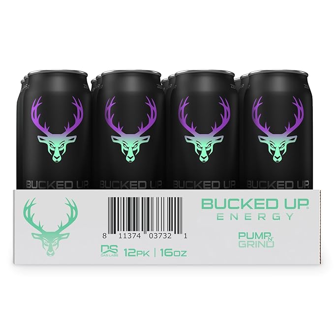 Bucked Up Energy Drink 300mg (Pump N Grind) (12 CT)
