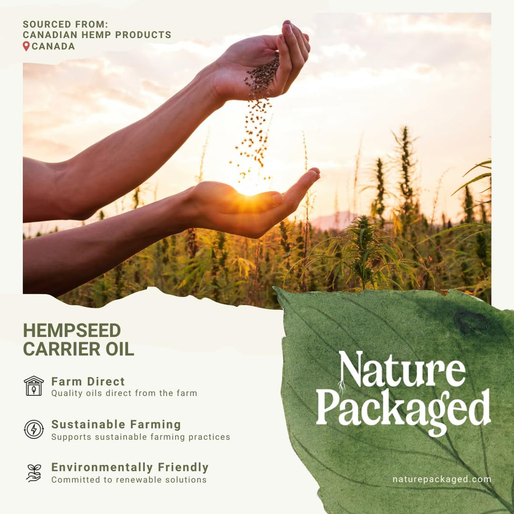 Hemp Seed Oil for Skin, Hair and Body Direct from Hemp Oil Canada - Cold Pressed Hemp Seed Oils - 16oz (Pack of 2)