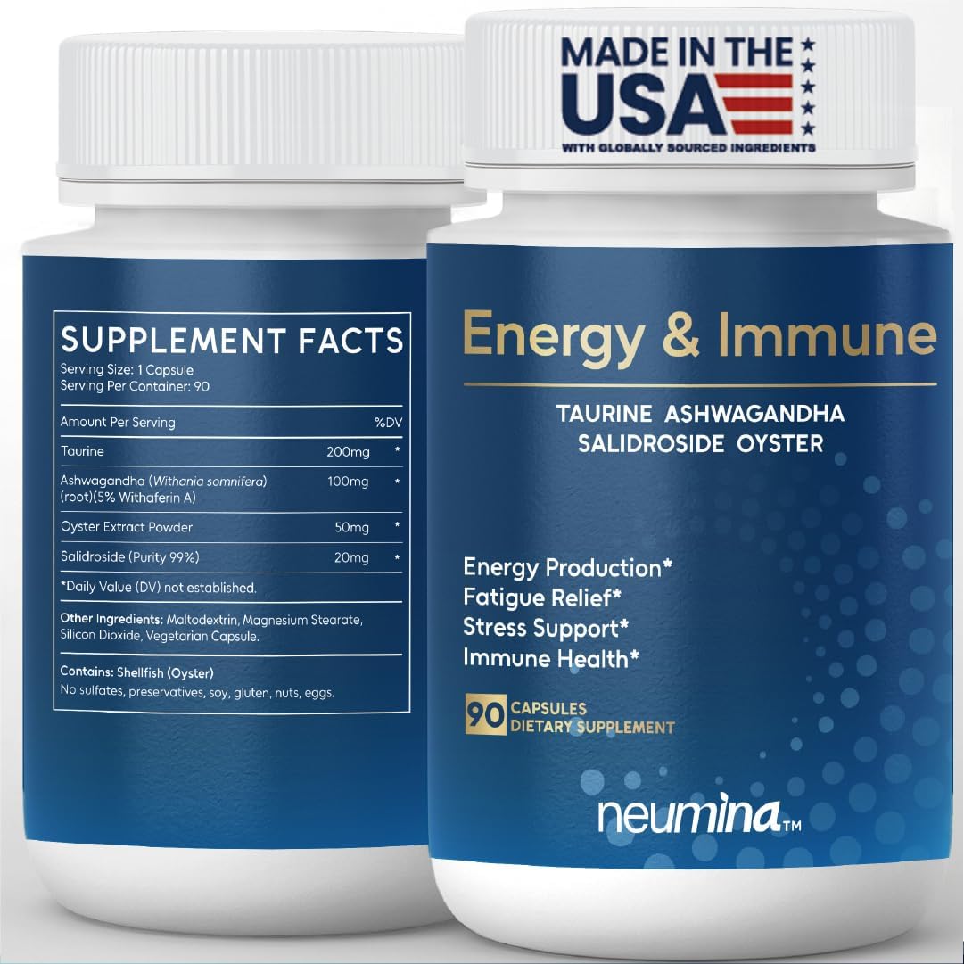 Men's Energy & Immune Complex | Energy Production, Fatigue Relief, Stress Support, Immune Health | Non-GMO, Made in USA, 90 Servings
