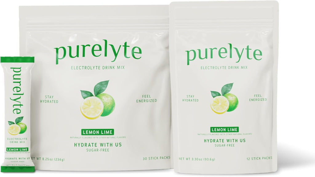 Electrolyte Drink Mix – Sugar-Free Hydration Powder Packets – Clean Electrolytes with Trace Minerals – Keto, Vegan, Gluten-Free – No Artificial Sweeteners – 12 Sticks – Lemon Lime