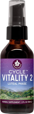 WishGarden Herbs Cycle Vitality 2 Luteal Phase - Plant-Based Progesterone Supplement with Wild Yam & Vitex Chasteberry Supports Healthy Menstrual Cycles, Fertility & Healthy Progesterone Levels, 2oz