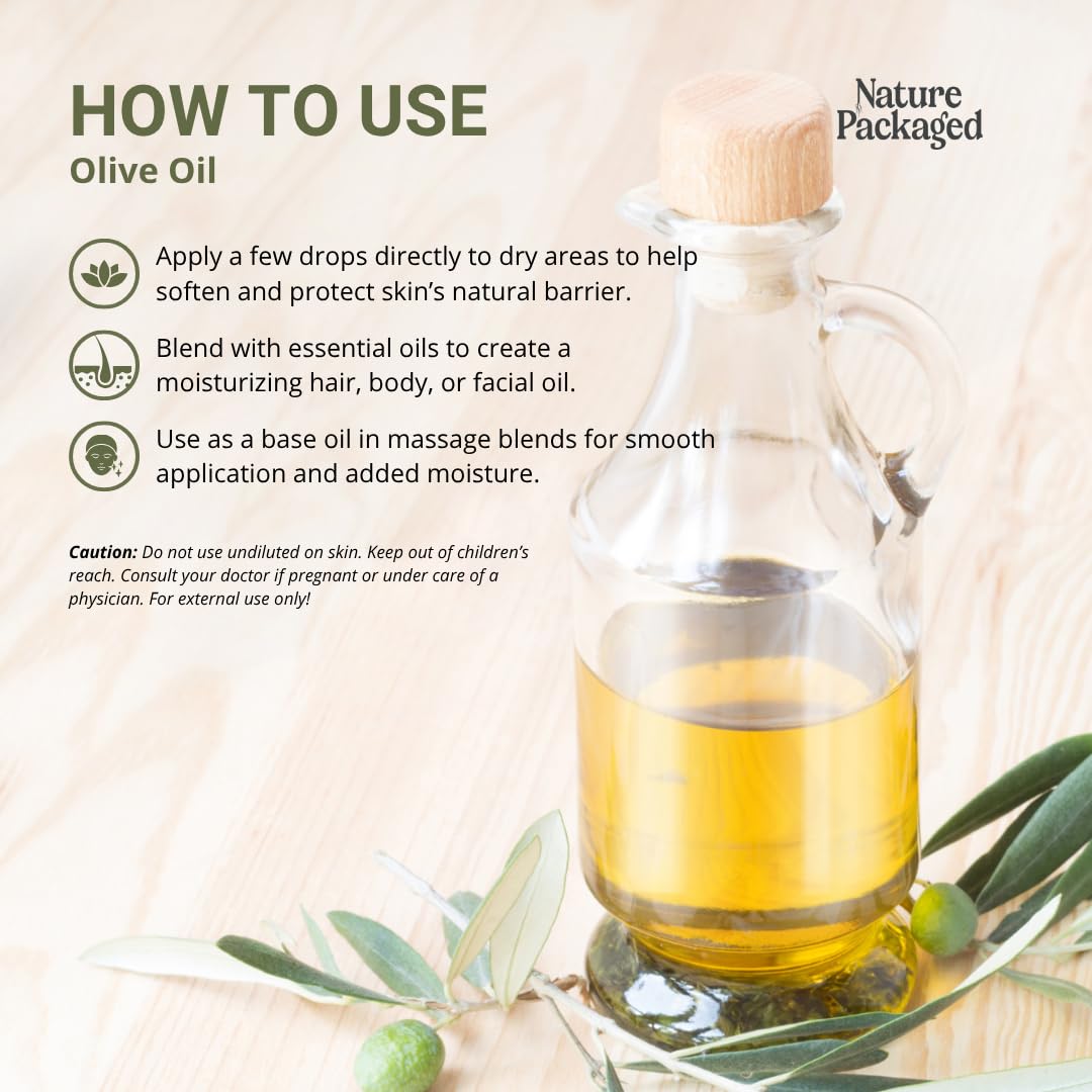 Olive Oil - 100% Pure Cold Pressed Natural Olive Oil (Aceite de Oliva) for Essential Oils Dilution, Massage & Skincare - Premium Grade (1Gallon)