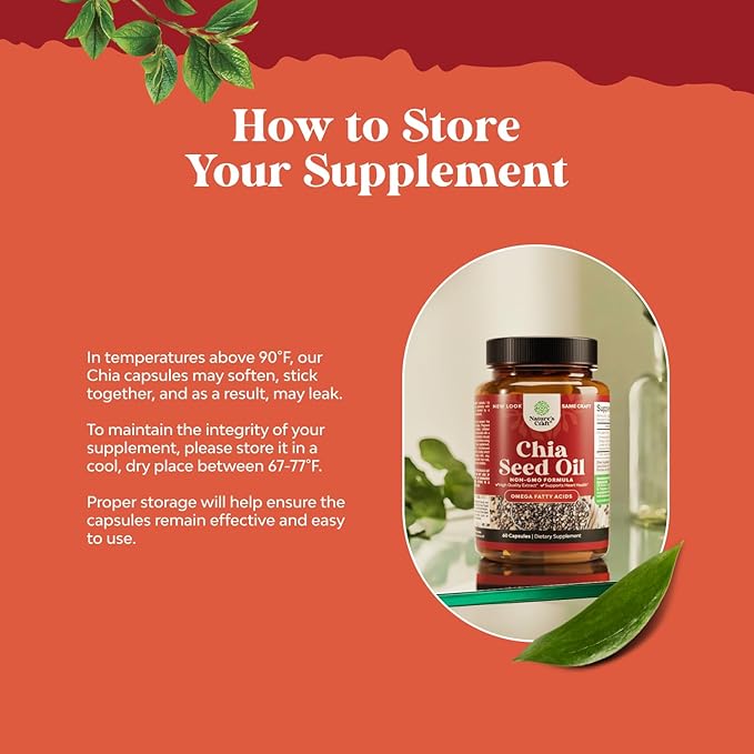 Chia Seed Oil Extract Capsules - Plant Based Omega 3 6 9 Supplement and Daily Fiber Capsules for Digestive Support Immunity and Heart Health - Omega 3 Fatty Acids Supplement for Men and Women - 120ct